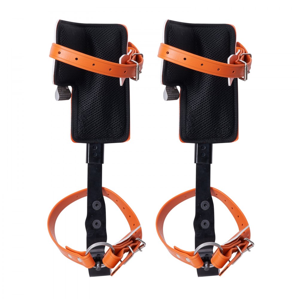 VEVOR Tree Climbing Spikes Climbing Spurs Alloy Steel Arborist Equipment Orange 