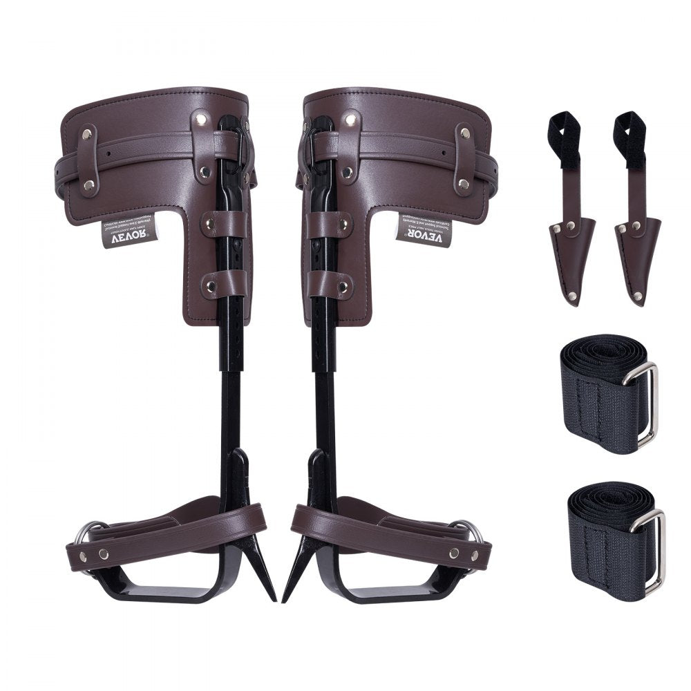 VEVOR Tree Climbing Spikes Climbing Spurs Alloy Steel Arborist Equipment Brown 