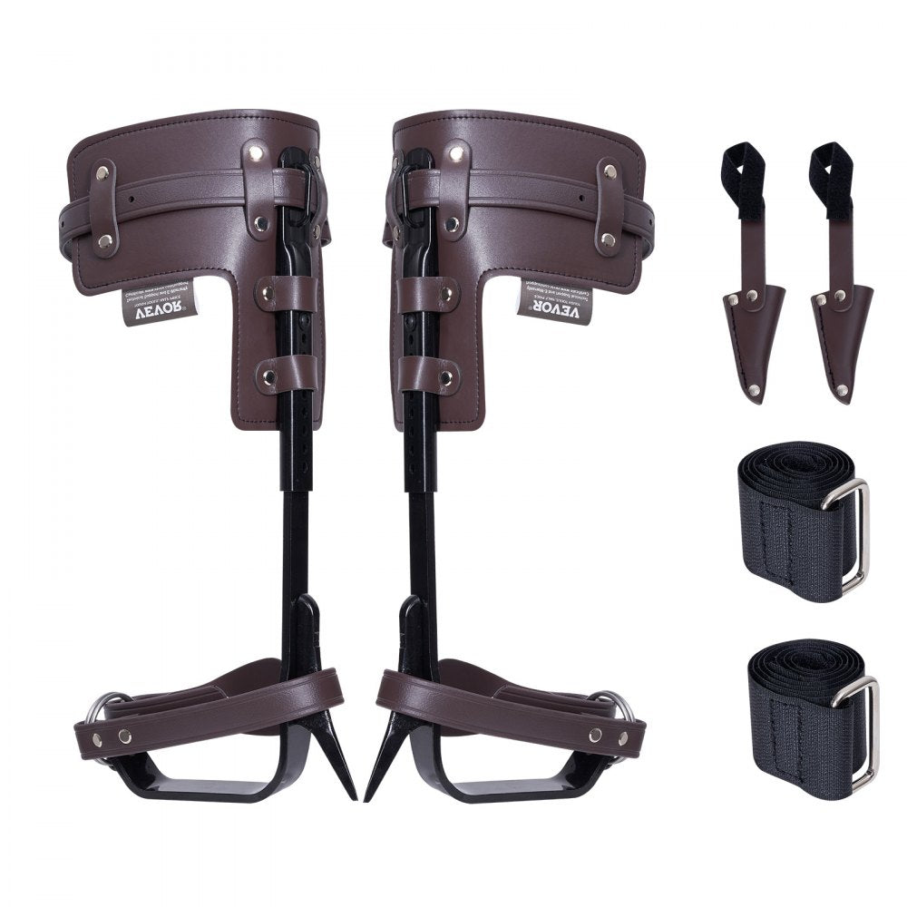 VEVOR Tree Climbing Spikes Climbing Spurs Alloy Steel Arborist Equipment Brown 