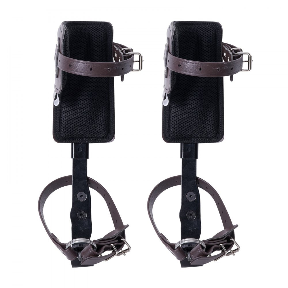 VEVOR Tree Climbing Spikes Climbing Spurs Alloy Steel Arborist Equipment Brown 