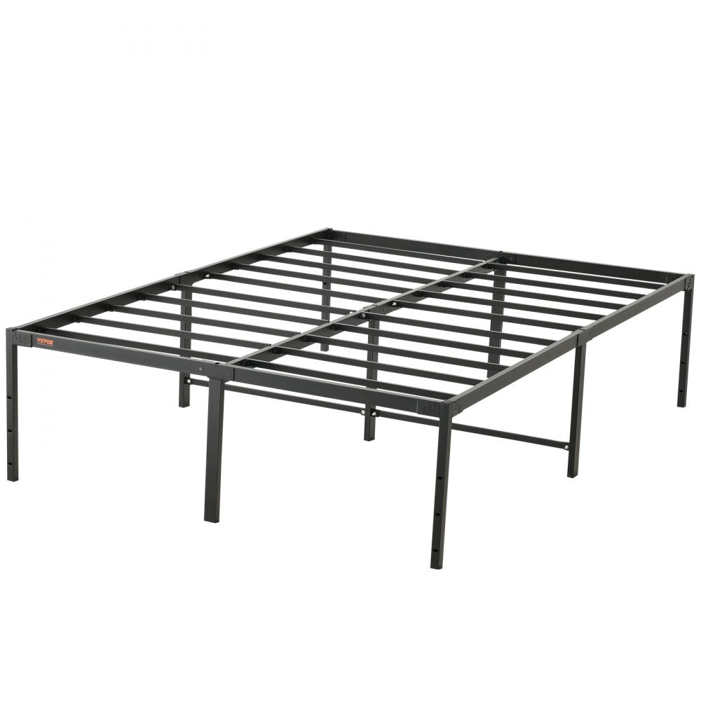 VEVOR 18 Inch Full Metal Bed Frame Platform, No Box Spring Needed, 1500 lbs Loading Capacity Embedded Heavy Duty Mattress Foundation with Steel Slat Support, Easy Assembly, Noise Free 