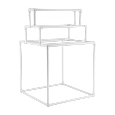 VEVOR Towel Rack 8-Bar Outdoor PVC Towel Holder for Poolside Spa Bathroom White 