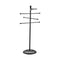 VEVOR Towel Rack 3-Bar Outdoor Towel Holder with Metal Base Pool Bath Spa Black