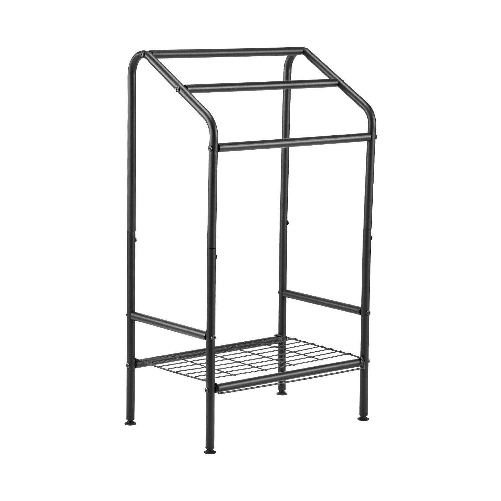 VEVOR Towel Rack 3 Bars Outdoor Towel Holder with Bottom Storage for Pool Spa 