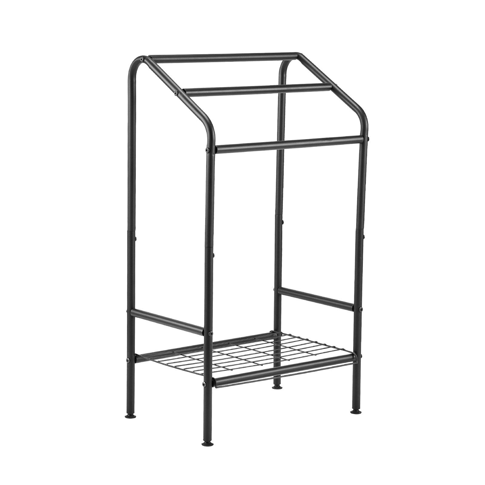 VEVOR Towel Rack 3 Bars Outdoor Towel Holder with Bottom Storage for Pool Spa 