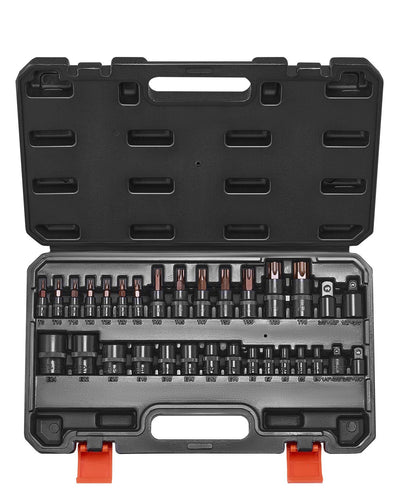 Torx Bit Socket and External Torx Socket Set 31-Piece T8-T70 and E4-E24 Steel 