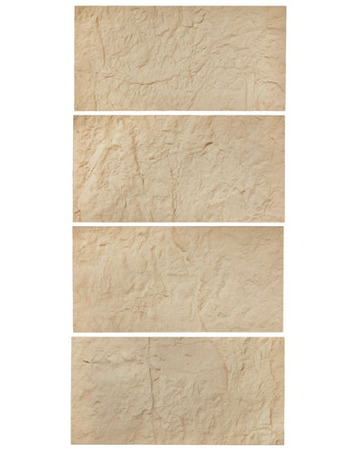 VEVOR 3D Wall Panels 4 Pack 48x24'' PU Stone-Look 32 Sq.Ft Coverage Stone Yellow 