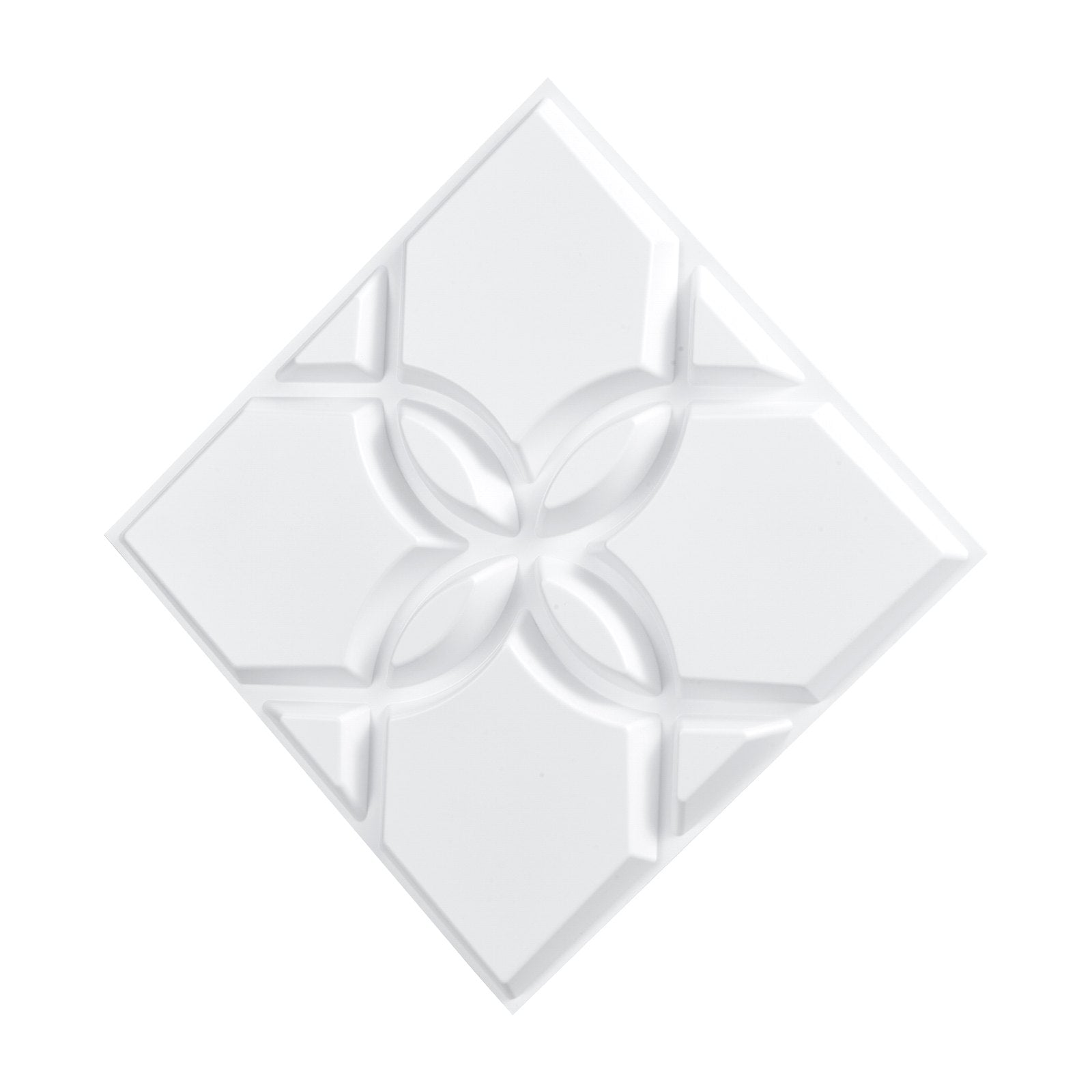 VEVOR 3D Wall Panels 33-Pack 11.81x11.81'' PVC 32 Sq.Ft Coverage Floral White 
