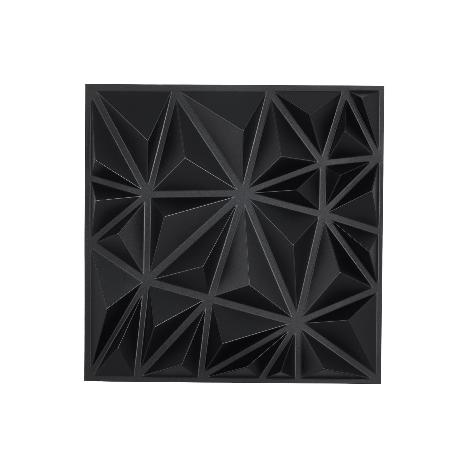 VEVOR 3D Wall Panels 33-Pack 11.81x11.81'' PVC 32 Sq.Ft Coverage Diamond Black 