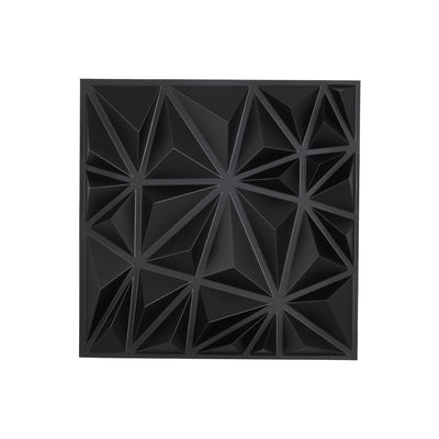 VEVOR 3D Wall Panels 33-Pack 11.81x11.81'' PVC 32 Sq.Ft Coverage Diamond Black 