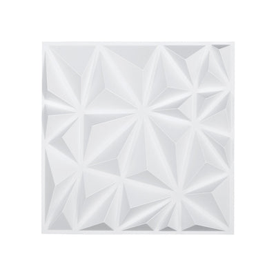 VEVOR 3D Wall Panels 33-Pack 11.81x11.81'' PVC 32 Sq.Ft Coverage Diamond White 