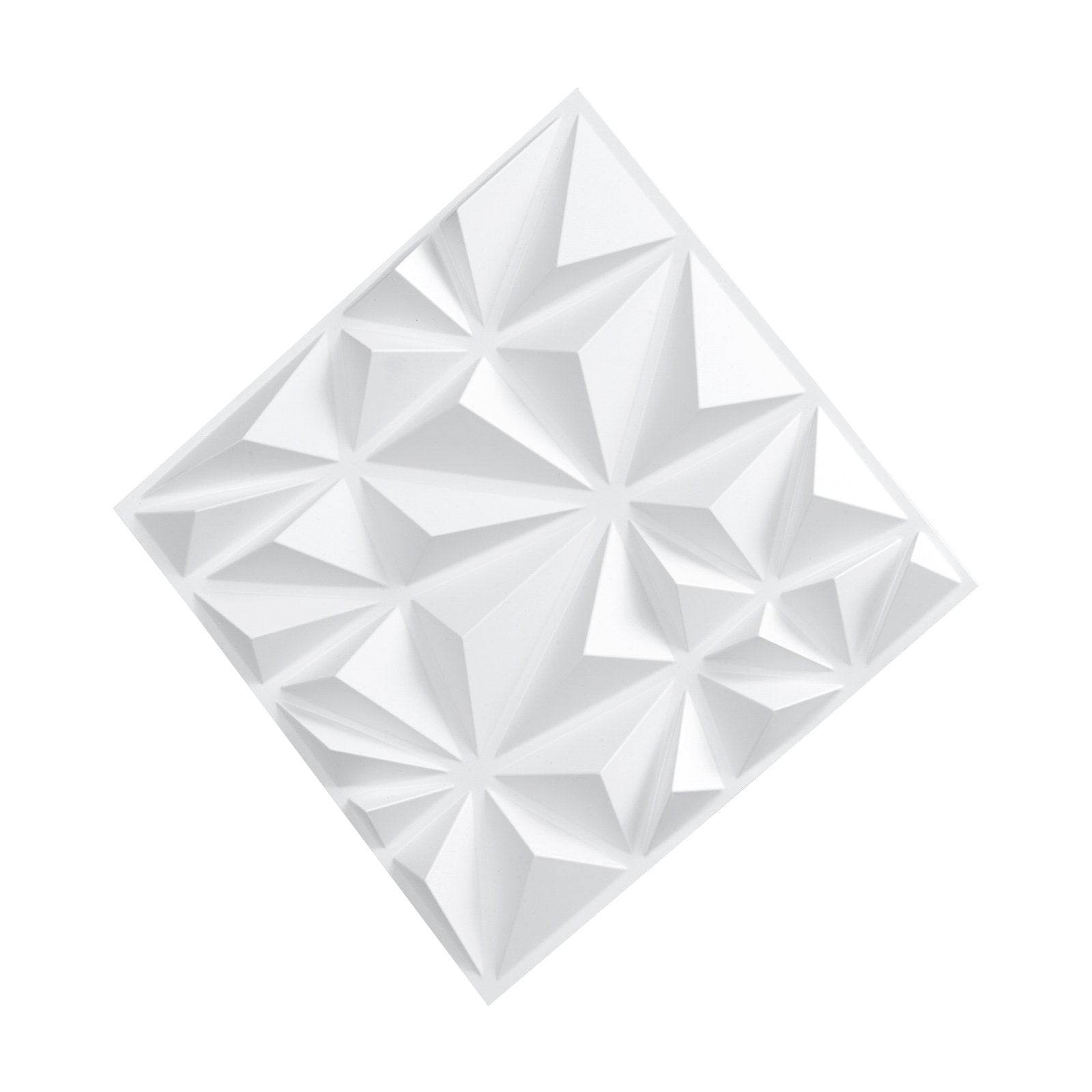 VEVOR 3D Wall Panels 33-Pack 11.81x11.81'' PVC 32 Sq.Ft Coverage Diamond White 