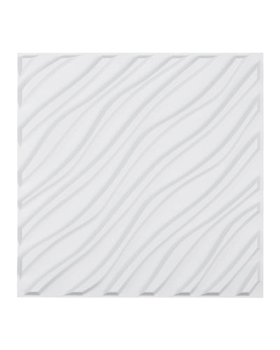 VEVOR 3D Wall Panels 12-Pack 19.7x19.7'' PVC 32 Sq.Ft Coverage Wave Matte White 