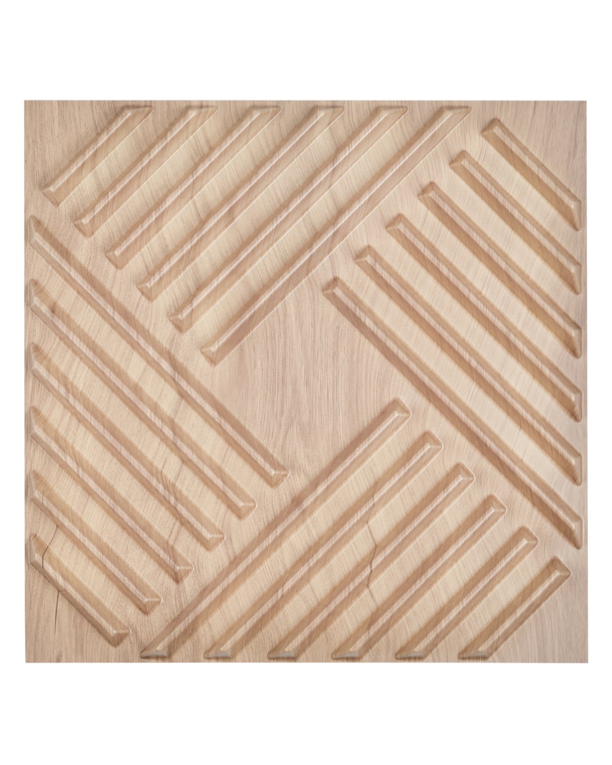 VEVOR 3D Slat Wall Panels 12-Pack 19.7x19.7'' PVC 32 Sq.Ft Coverage Light Wood 