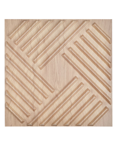 VEVOR 3D Slat Wall Panels 12-Pack 19.7x19.7'' PVC 32 Sq.Ft Coverage Light Wood 