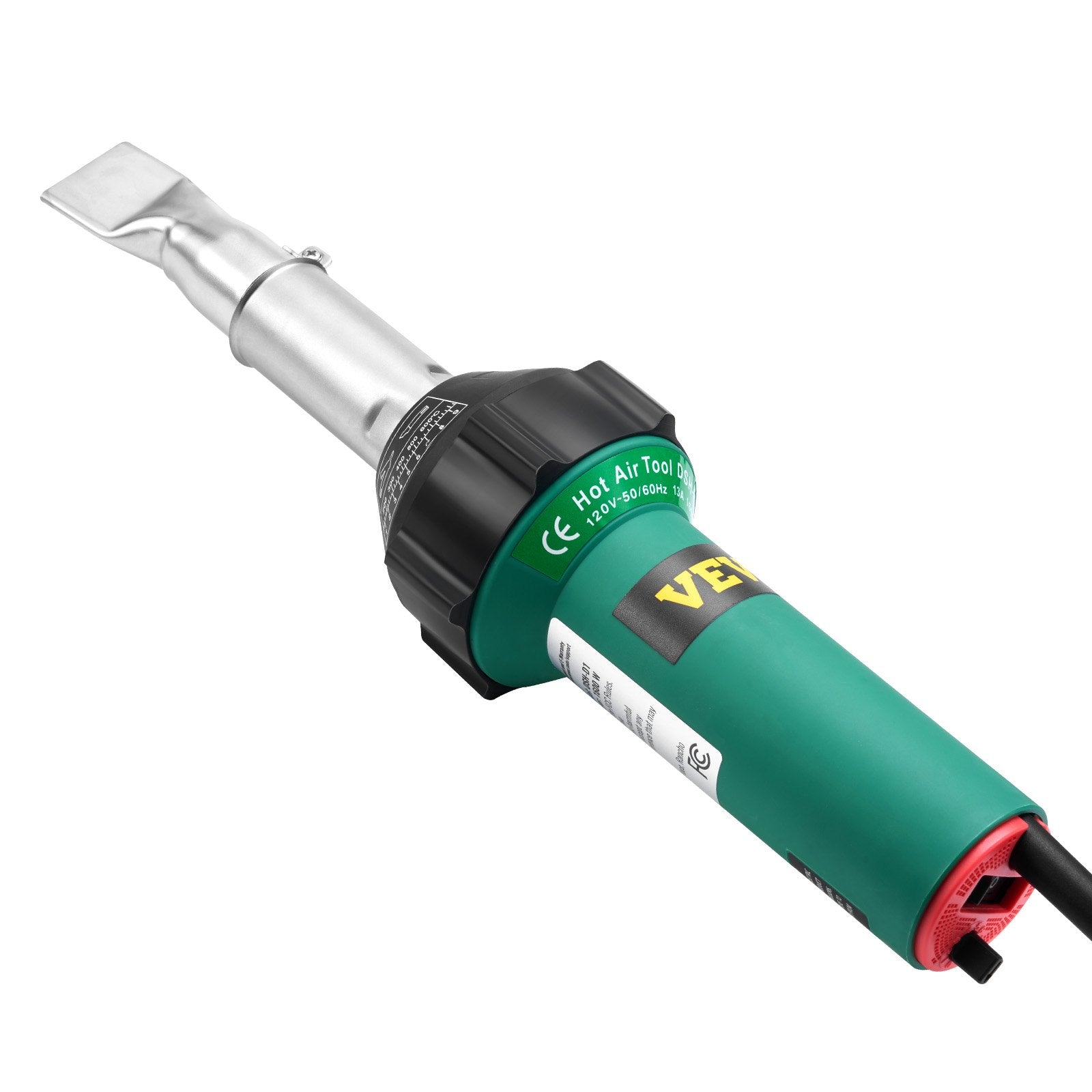 VEVOR Hot Air Plastic Welder 1600W PVC TPO Vinyl Heat Gun Torch & 9 Accessories 