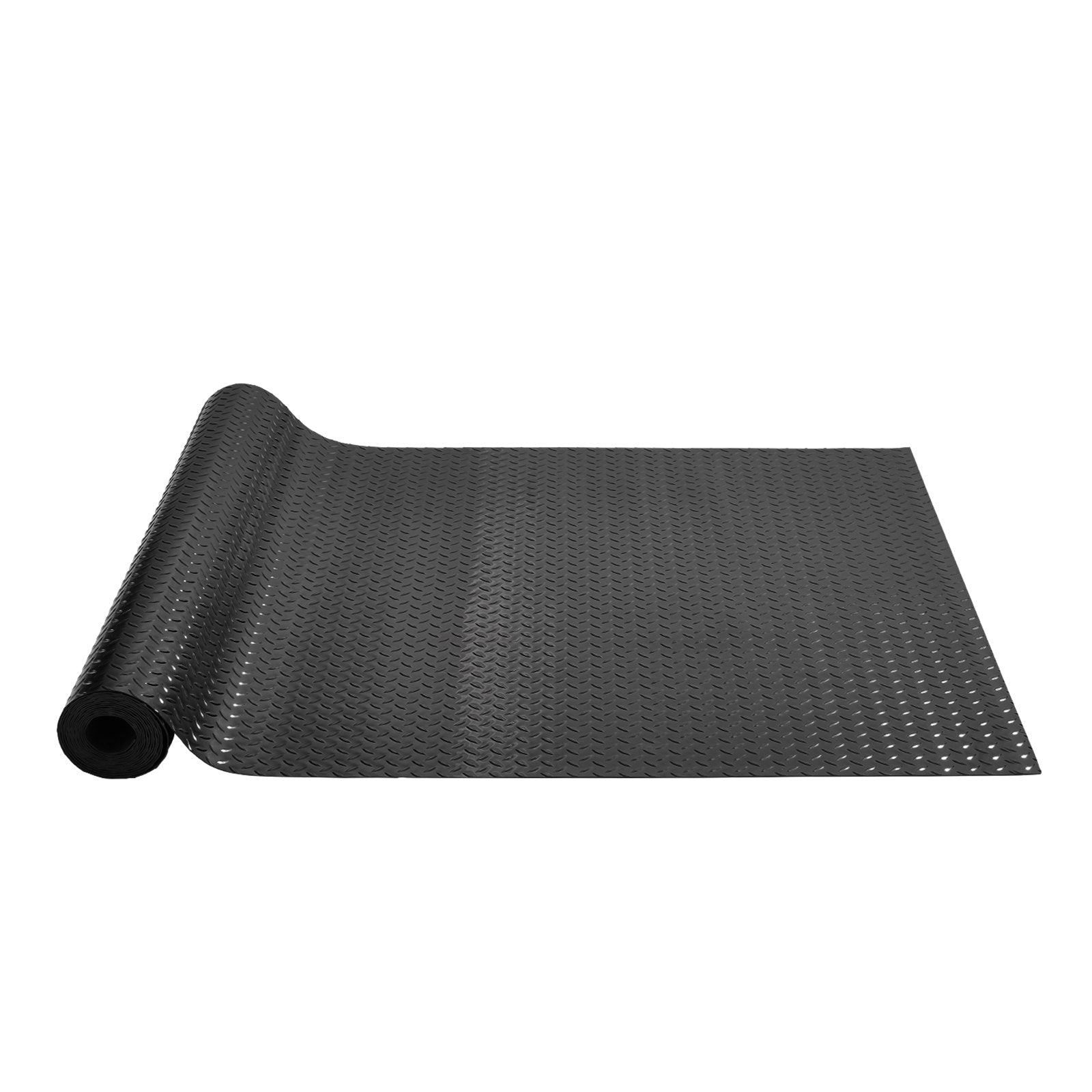 VEVOR Garage Floor Mats 2 Rolls 14.7 x 3.6 Ft Garage Mat 2.5mm Thickness Black Garage Flooring PVC Garage Mats for Under Car 