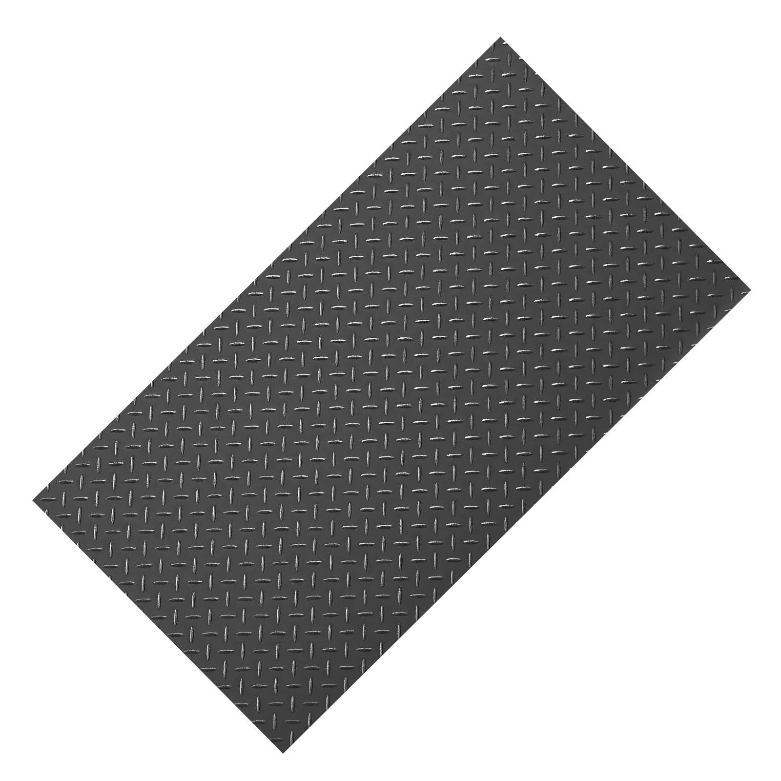 VEVOR Garage Floor Roll, 4 x 10 ft Garage Flooring Mat, 2.2 mm Thickened PVC Diamond Plate Floor Protector Mat with Double-sided Tape, Non-Slip, Easy to Clean for Warehouse, Gyms, Trailer, Black 
