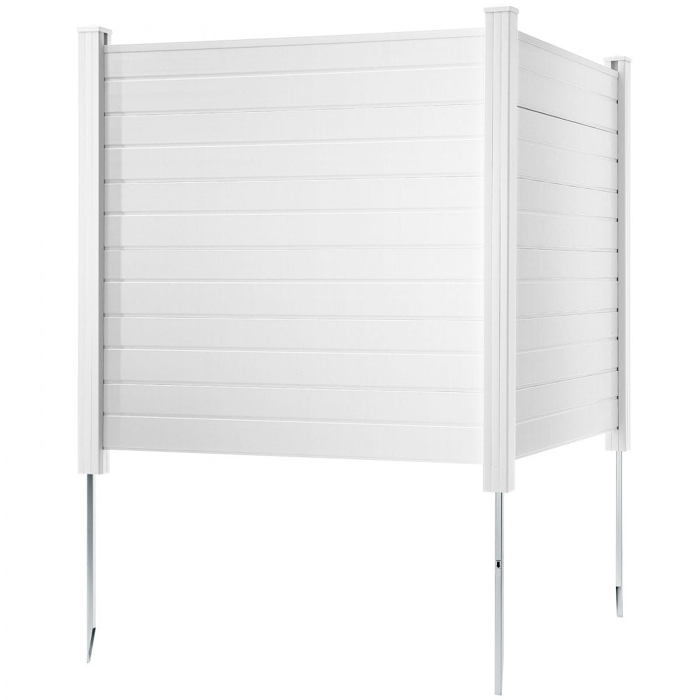 VEVOR Outdoor Privacy Screens, 50" W x 50" H Air Conditioner Fence, Pool Equipment Enclosure, Horizontal Vinyl Privacy Fence, Perfect to Enclose Trash Can and A/C Units (2-Panel) 