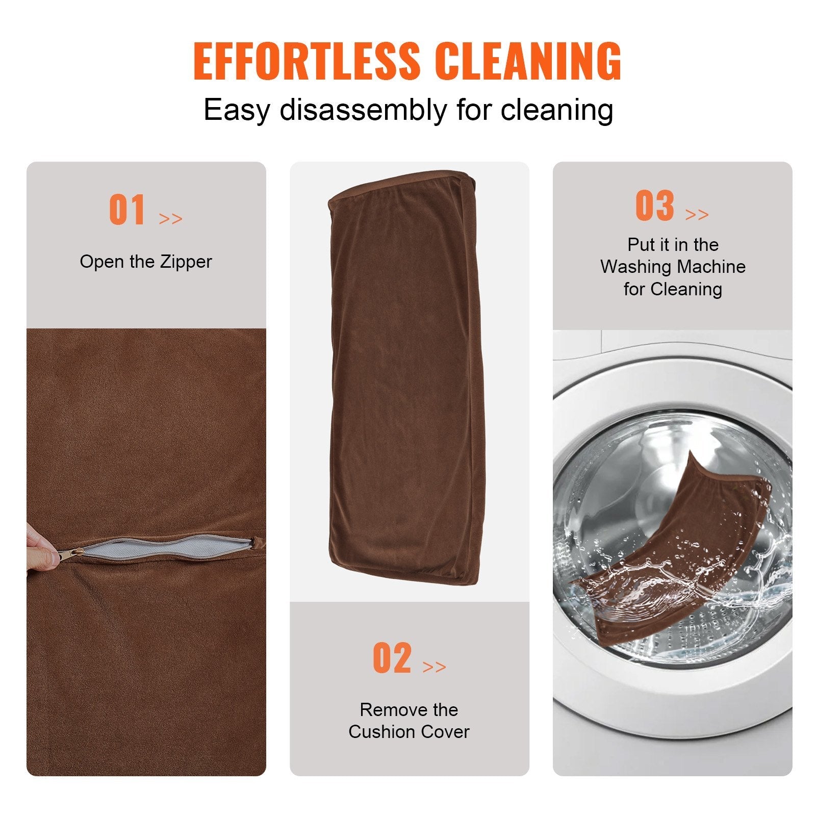 VEVOR Pet Sofa, Dog Couch for Large-Sized Dogs and Cats, Soft Leather Dog Sofa Bed, 110 lbs Loading Cat Sofa, Brown 