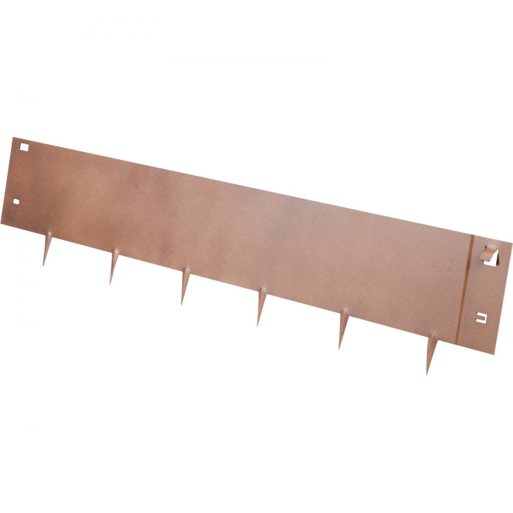 VEVOR Steel Lawn Edging Metal Landscape Edging 5PCS 5"x39" Brown Garden Border 