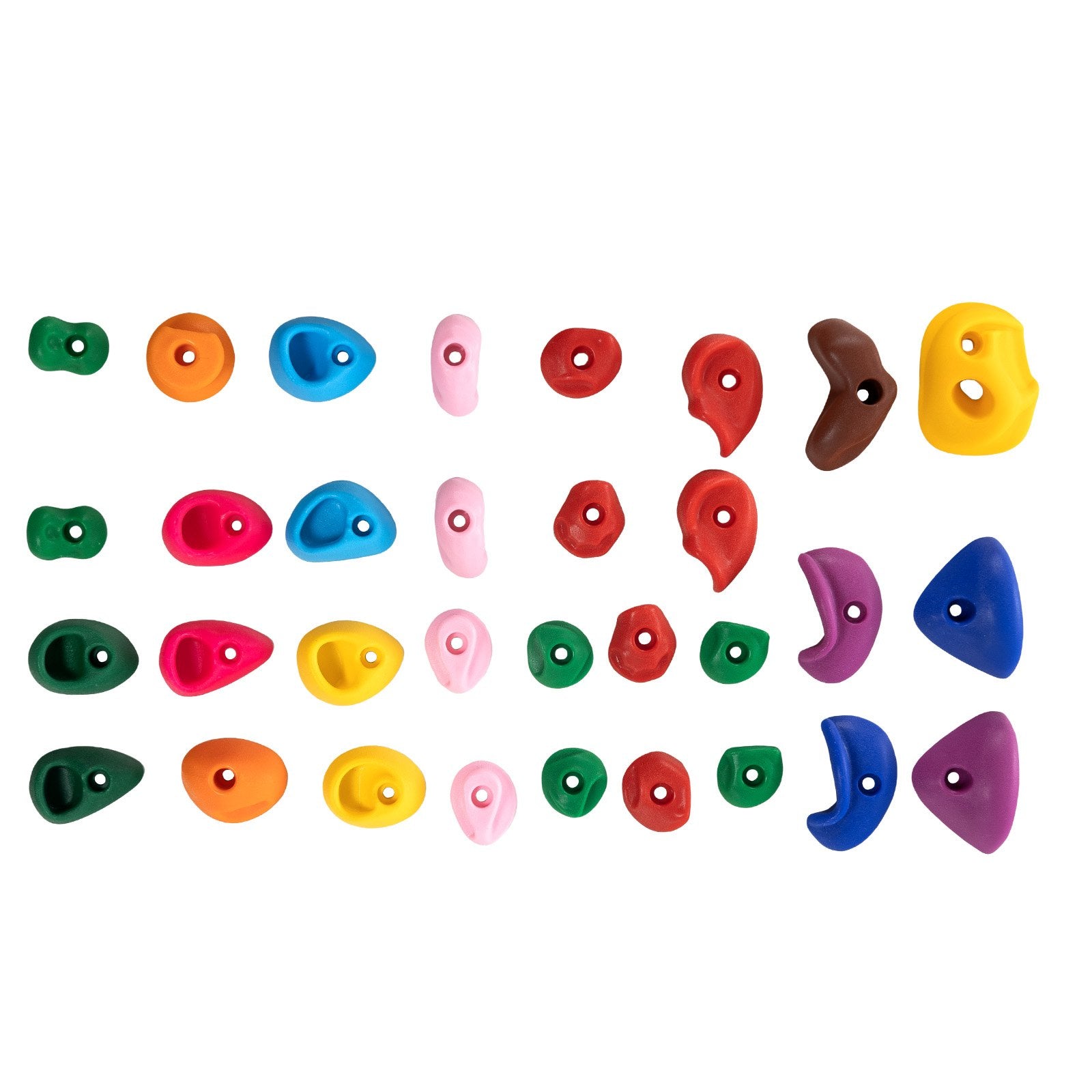 VEVOR 32 Rock Climbing Holds Climbing Rocks with Colored Climbing Rope Hardware 