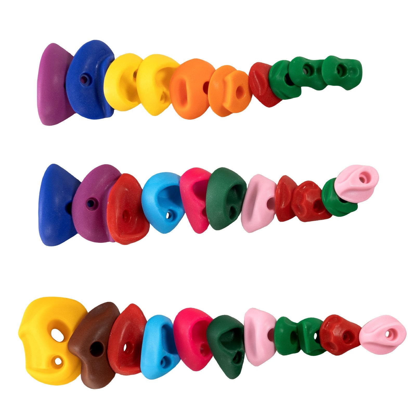 VEVOR 32 Rock Climbing Holds Climbing Rocks with Colored Climbing Rope Hardware 
