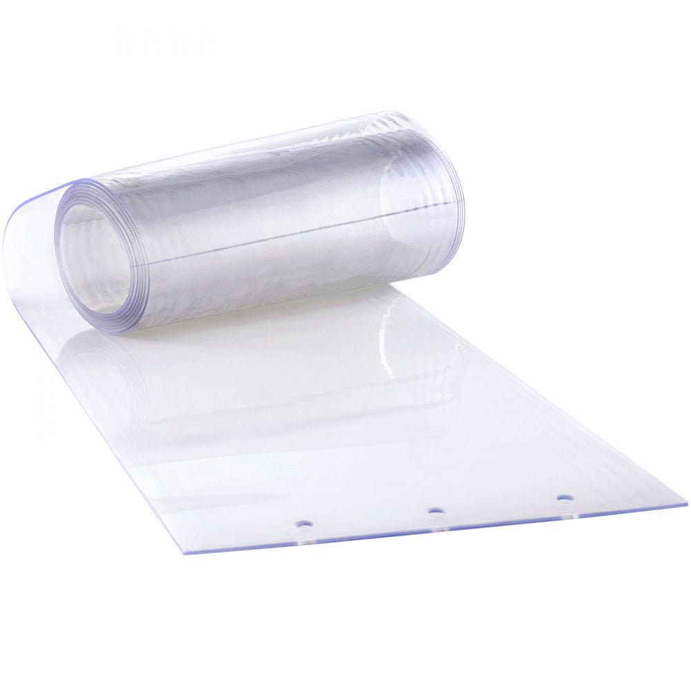VEVOR PVC Strip Curtain 107 x 213.4 cm Slat Blind Transparent Soft PVC + DOTP 2 mm Thickness Strip Curtain Stable Curtain Including Mounting Material Ideal for Doors up to Approx. 107 cm 