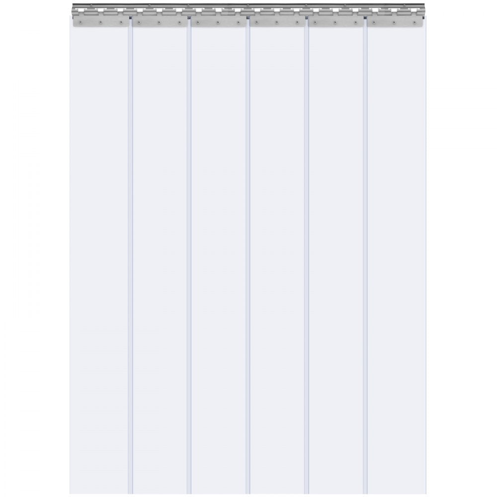 VEVOR Strip Curtain, 84" Height x 38" Width, 0.08" Thickness, 6PCS Clear PVC Strip Door Curtain, Freezer Curtain, Plastic Door Strips for Walk in Freezers, Coolers & Warehouse Doors, with 50% Overlap 
