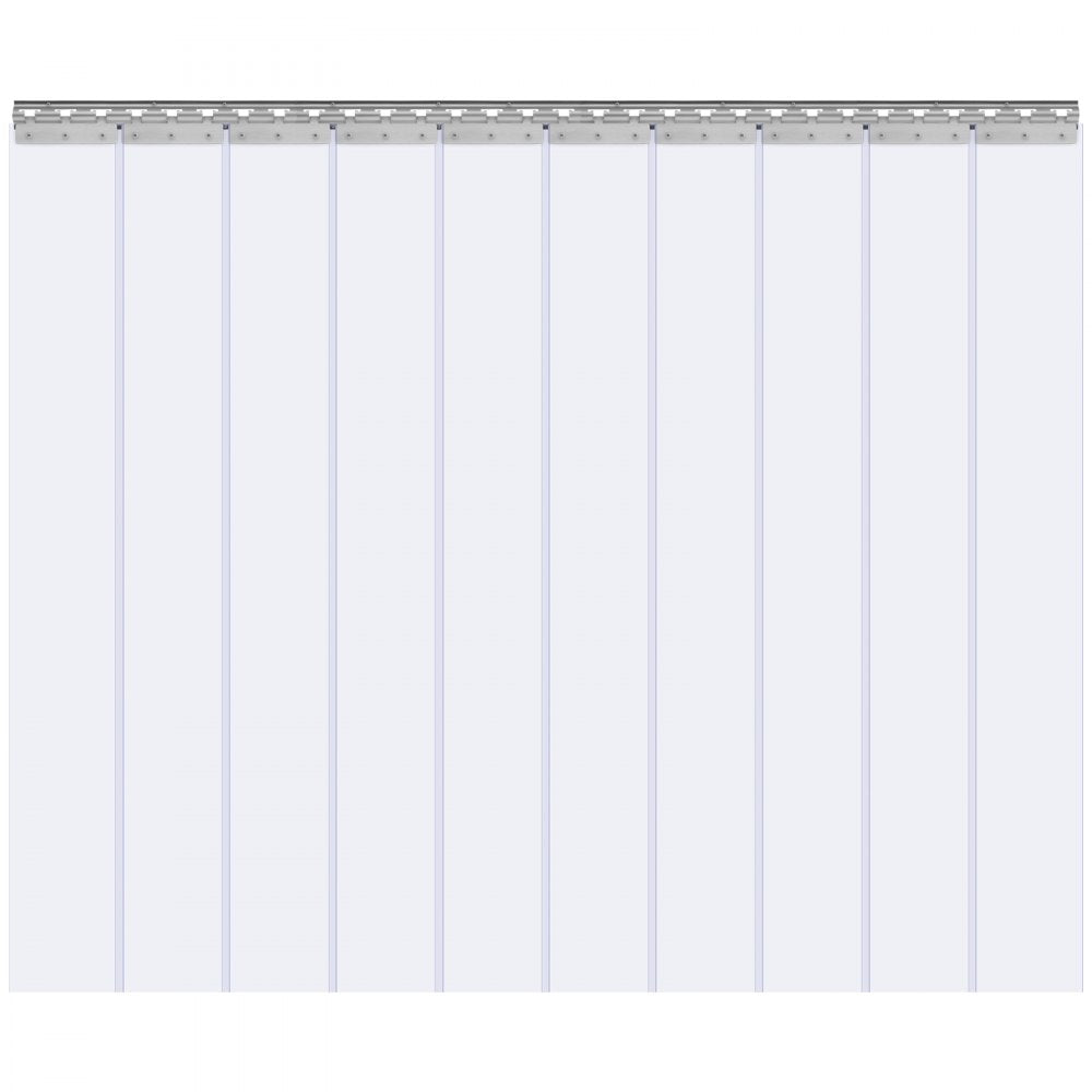 VEVOR Strip Curtain, 84" Height x 60" Width, 0.08" Thickness, 10PCS Clear PVC Strip Door Curtain, Freezer Curtain, Plastic Door Strips for Walk in Freezers, Coolers & Warehouse Doors, with 50% Overlap 