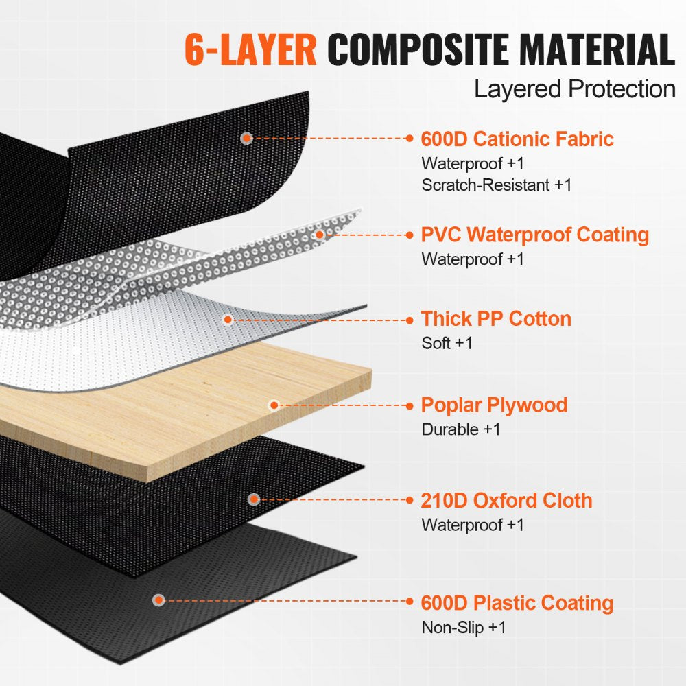 VEVOR 52 x 23.5 in Dog Car Seat Cover for Back Seat Waterproof 600D for Cars 