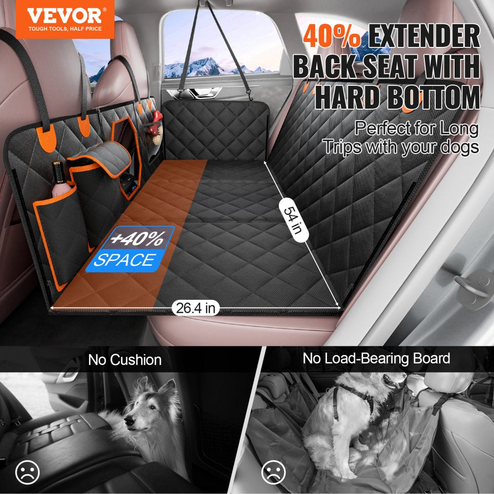 VEVOR 54 x 26.5 in Dog Car Seat Cover for Back Seat Waterproof 600D for SUV 