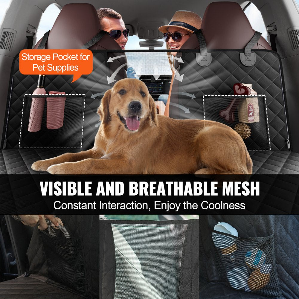VEVOR 52 x 24.8 in Dog Car Seat Cover for Back Seat Waterproof 600D for Cars 