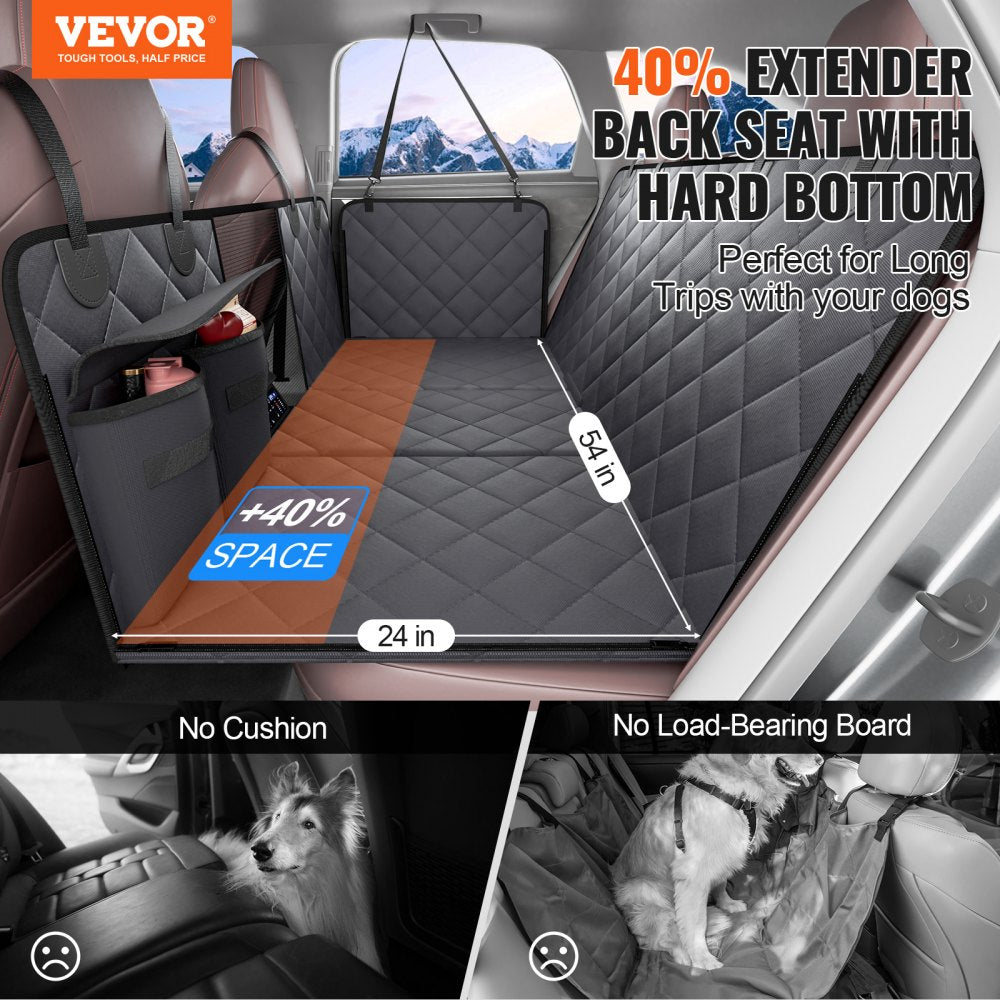 VEVOR 54 x 24 in Dog Car Seat Cover for Back Seat Waterproof 600D for Cars 
