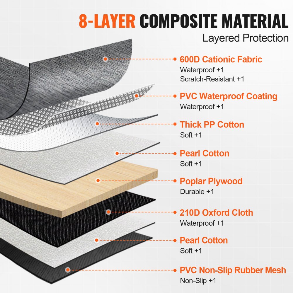 VEVOR 54 x 24 in Dog Car Seat Cover for Back Seat Waterproof 600D for Cars 