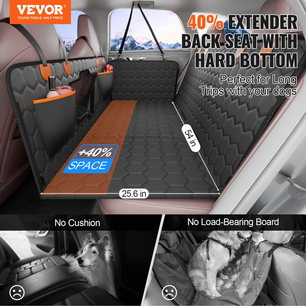 VEVOR 54 x 25.6 in Dog Car Seat Cover for Back Seat Waterproof 600D for Cars 