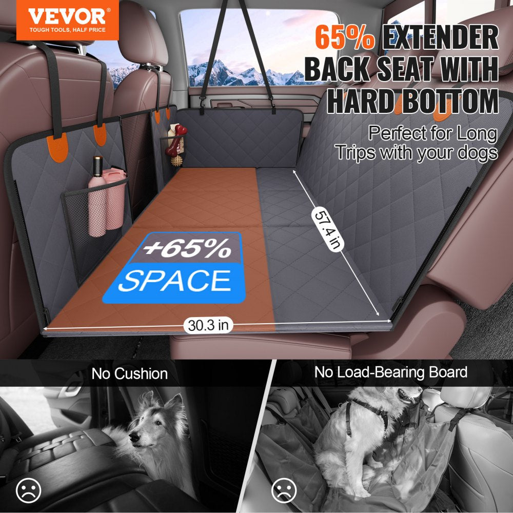 VEVOR 57.4 x 30.3 in Dog Car Seat Cover for Back Seat Waterproof 600D for Truck 