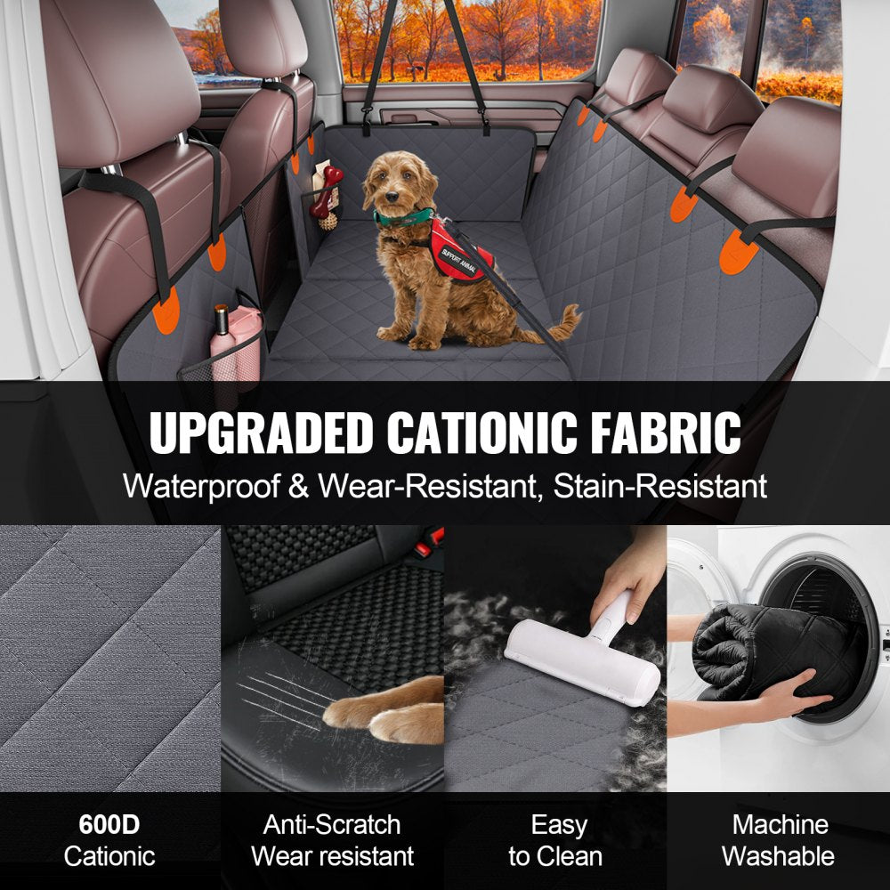 VEVOR 57.4 x 30.3 in Dog Car Seat Cover for Back Seat Waterproof 600D for Truck 