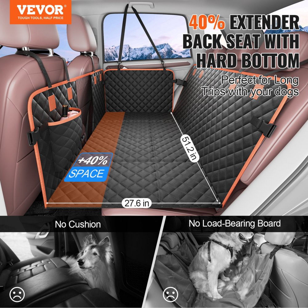 VEVOR 51.2 x 27.6 in Dog Car Seat Cover for Back Seat Waterproof 600D for SUV 