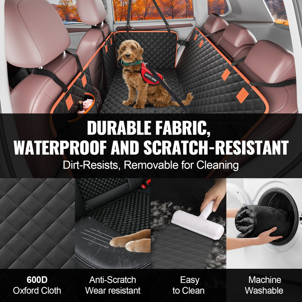VEVOR 51.2 x 27.6 in Dog Car Seat Cover for Back Seat Waterproof 600D for SUV 