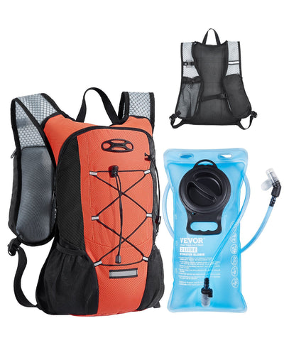 VEVOR Lightweight Hydration Pack Backpack 2L Water Bladder Biking Hiking Running 