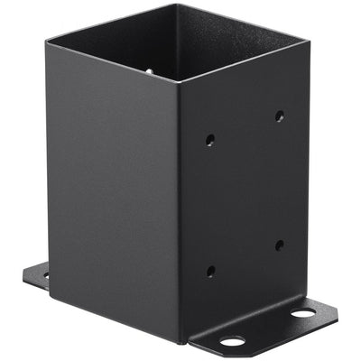 VEVOR 4x4 Post Base 10 Pcs, Inner Size 3.6"x3.6" Post Base Brackets, Heavy Duty Powder-Coated Post Anchor Matte Black Wood Post Brackets for Pavilion Deck Railing Support Deck Base Plate 