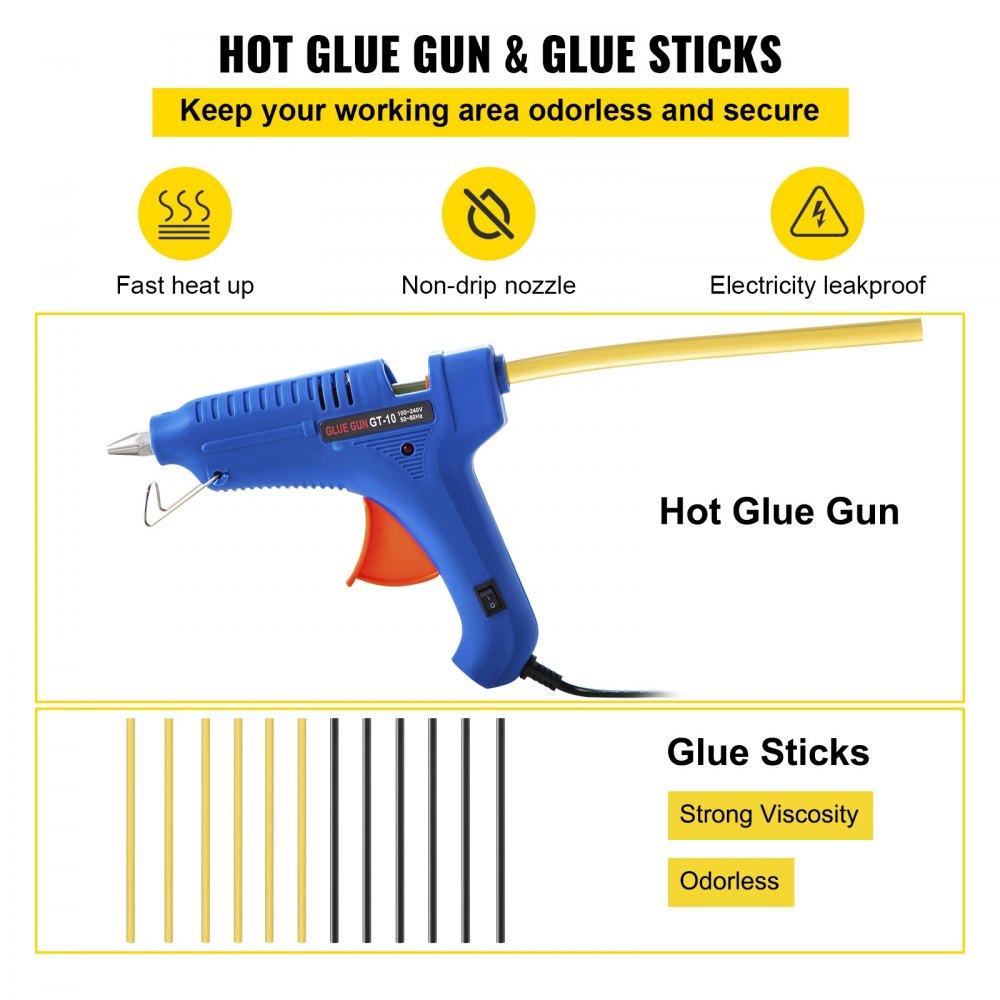 VEVOR Dent Puller Kit, 53 PCS Paintless Dent Repair Tool, Golden Lifter Puller Car Dent Repair Kit, Glue Puller Tabs Dent Puller Kit for Auto Dent Removal, Minor Dents, Door Dings and Hail Damage 