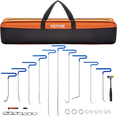 VEVOR Rods Dent Removal Kit, 20 Pcs Paintless Dent Repair Rods, Stainless Steel Dent Rods, Whale Tail Dent Repair Tools, Professional Hail Dent Removal Tool For Minor Dents, Door Dings And Hail Damage 