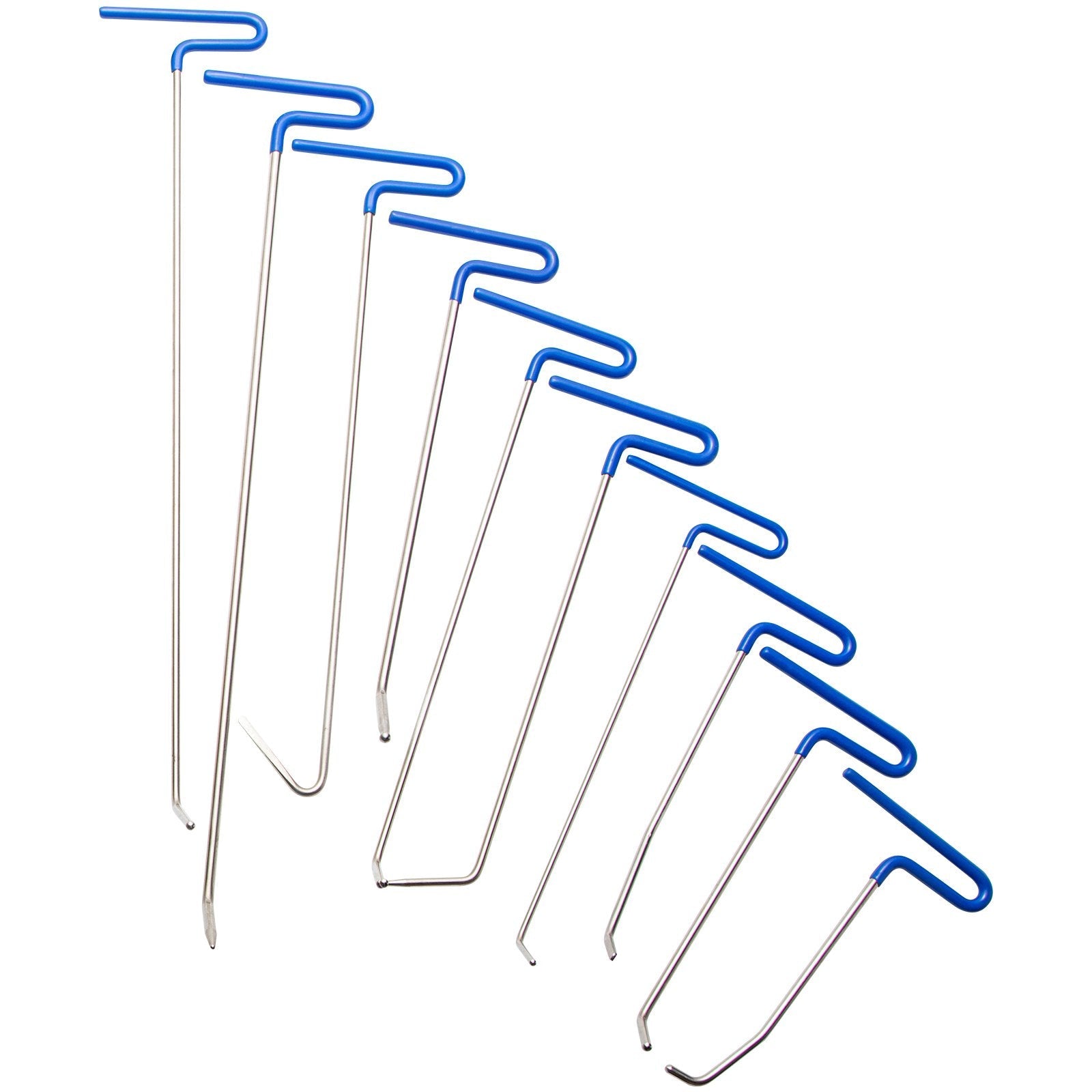 VEVOR Rods Dent Removal Kit, 20 Pcs Paintless Dent Repair Rods, Stainless Steel Dent Rods, Whale Tail Dent Repair Tools, Professional Hail Dent Removal Tool For Minor Dents, Door Dings And Hail Damage 