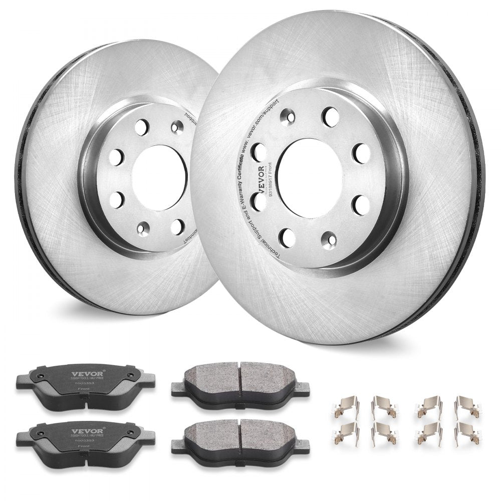VEVOR Front Ceramic Brake Pads & Rotors Kit for Vauxhall Adam Corsa D Hatchback 