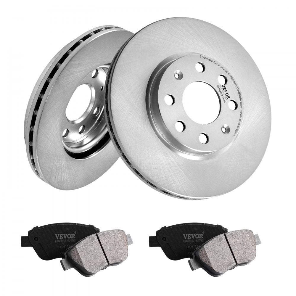VEVOR Front Ceramic Brake Pads & Rotors Kit for Vauxhall Adam Corsa D Hatchback 