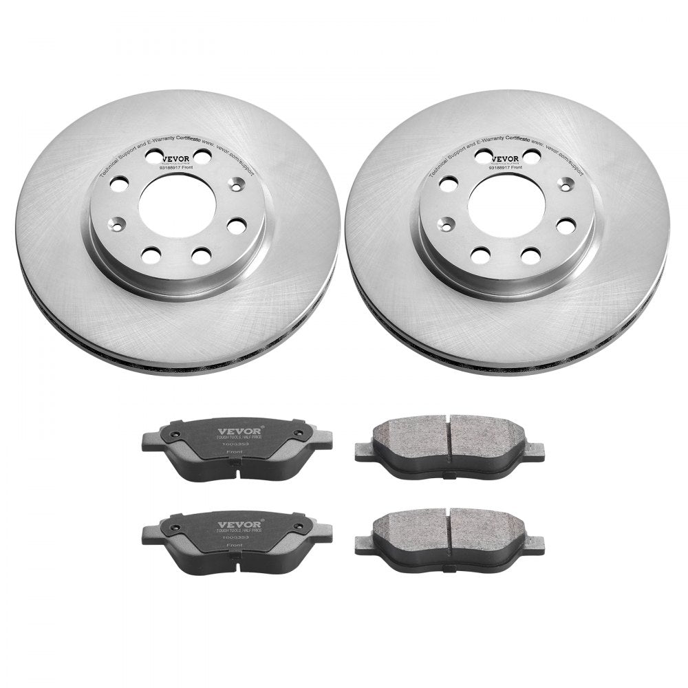 VEVOR Front Ceramic Brake Pads & Rotors Kit for Vauxhall Adam Corsa D Hatchback 