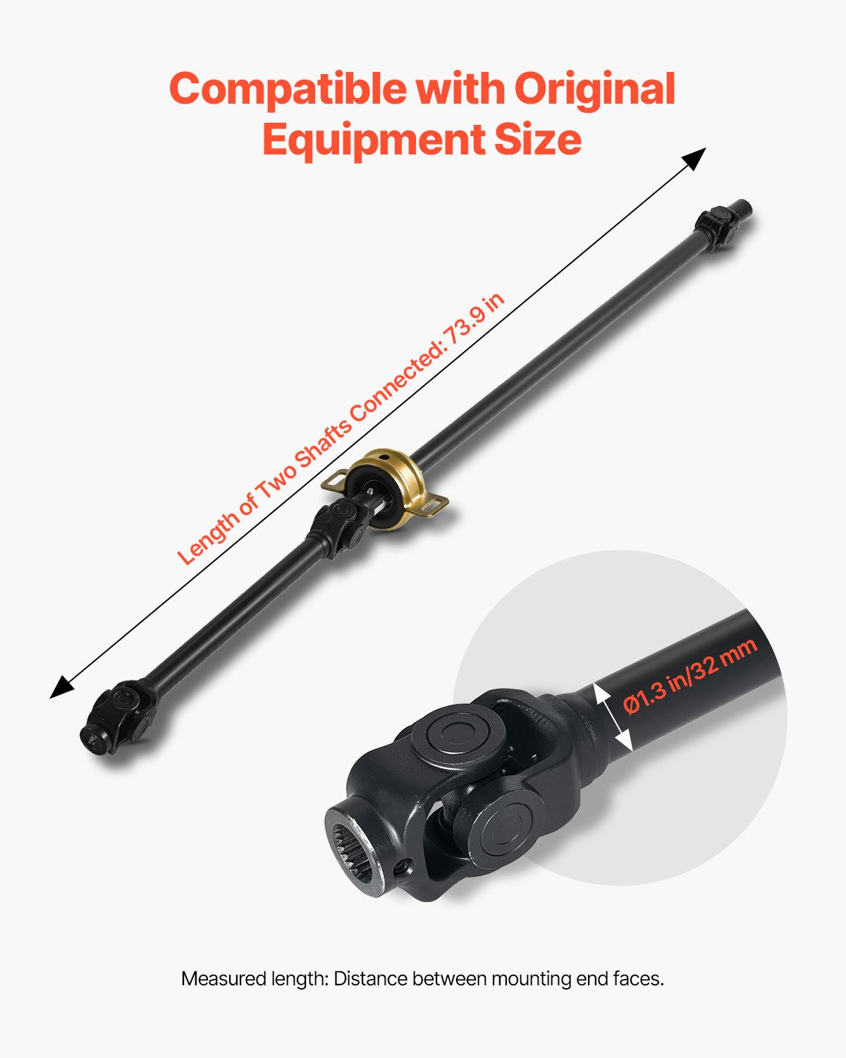 VEVOR Front Drive Shaft Assembly Compatible with 2014-2017 Polaris RZR XP 1000 