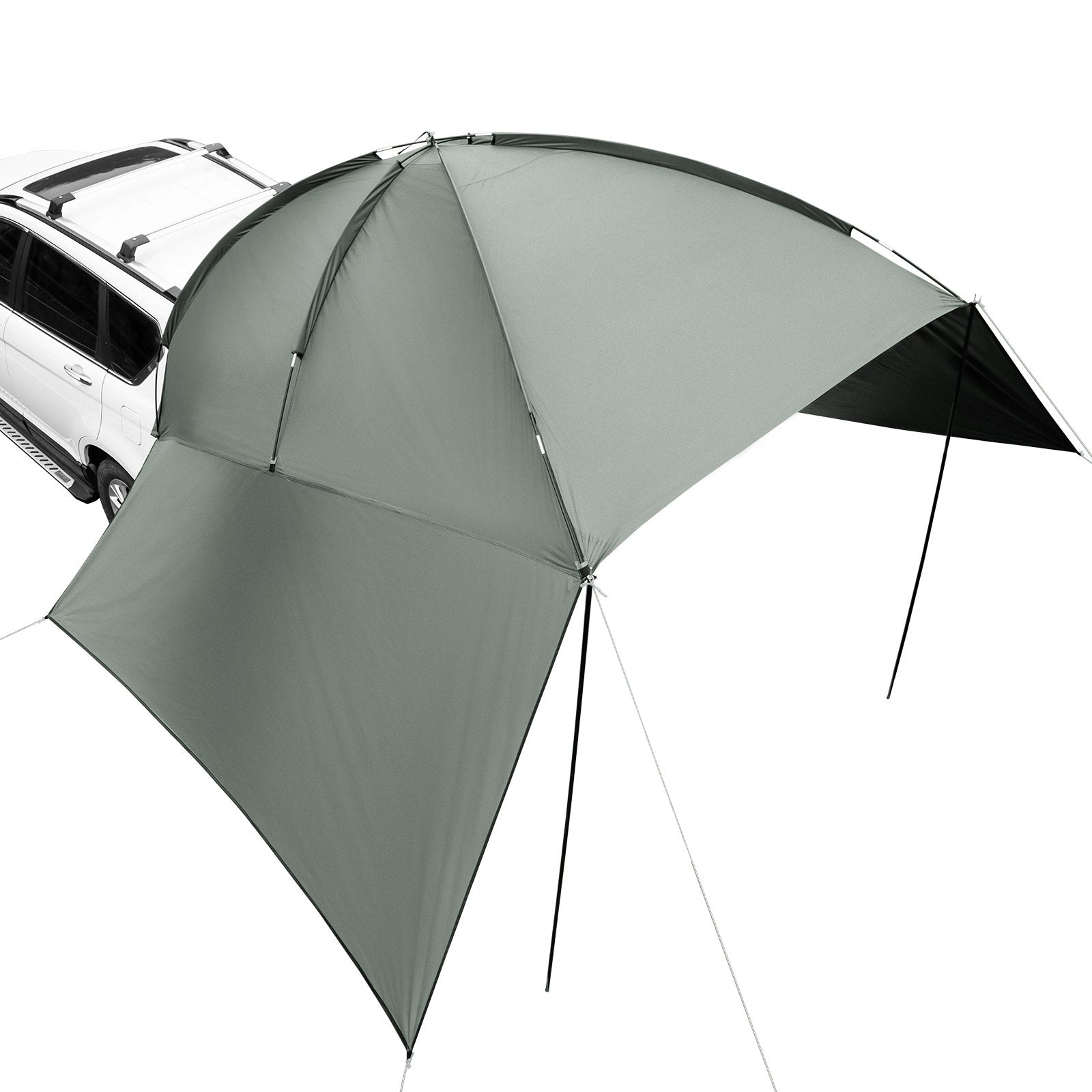 VEVOR Vehicle Awning, Large 10' x 7' Shade Coverage Car Side Awning, PU2000mm UV50+ Car Awning with Extended Side Canopies and Portable Storage Bag, Suitable for Truck, SUV, Van, Campers 